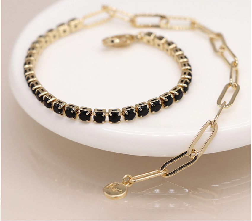 Golden and Black Crystal bracelet
