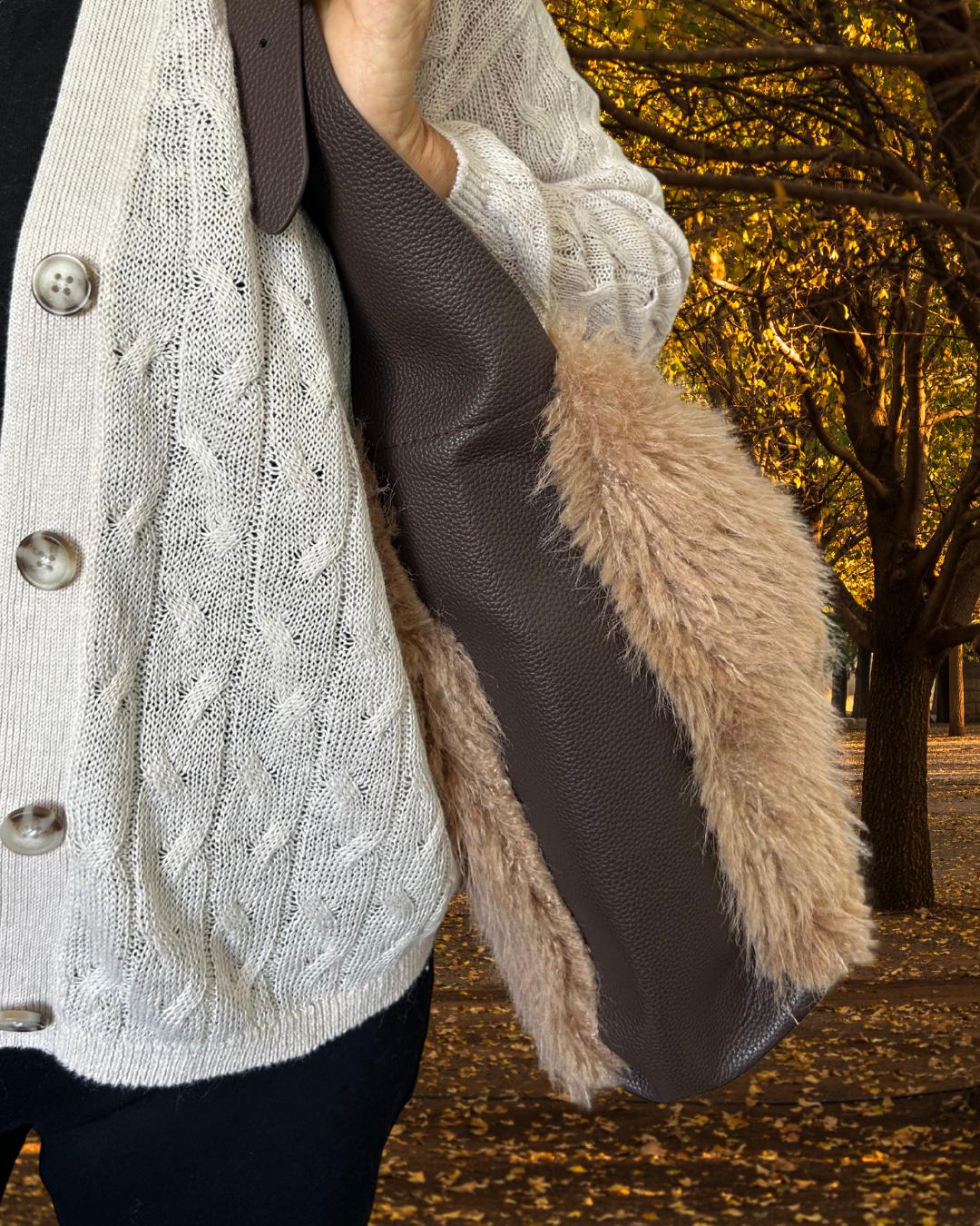 Faux Fur Tote Bag