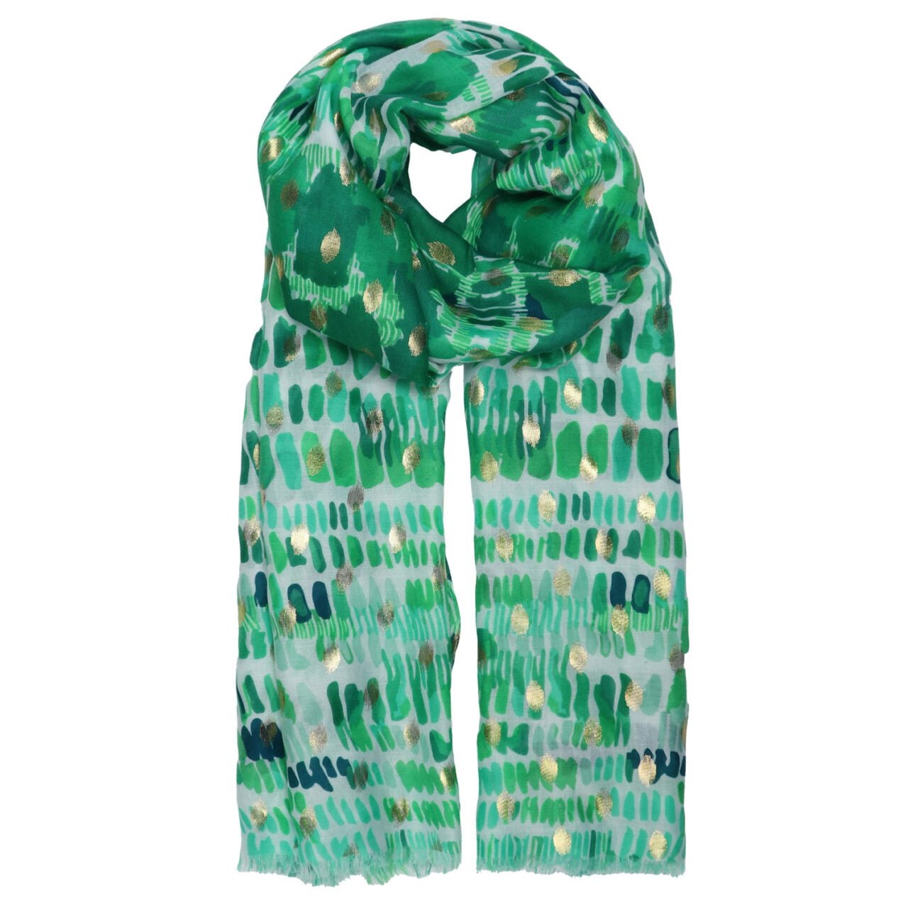 Block Print Scarf with metallic detail