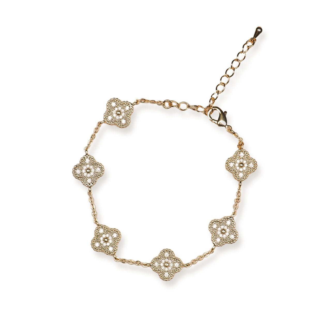 Vintage Gold Clover Necklace