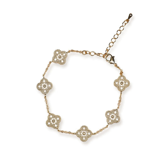 Vintage Gold Clover Bracelet