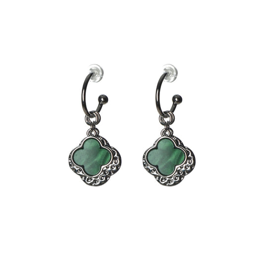 Clover Silver Drop Earrings