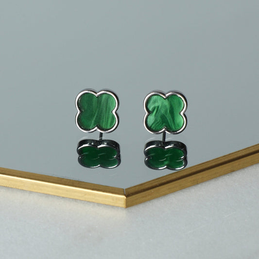 Clover Silver Stud Earrings