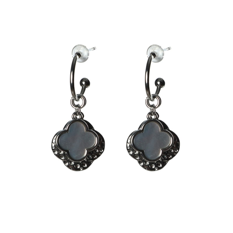 Clover Silver Drop Earrings