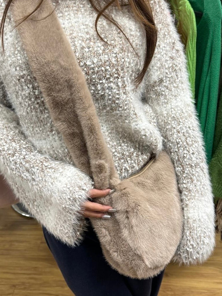 Faux Fur Cross Body Bag